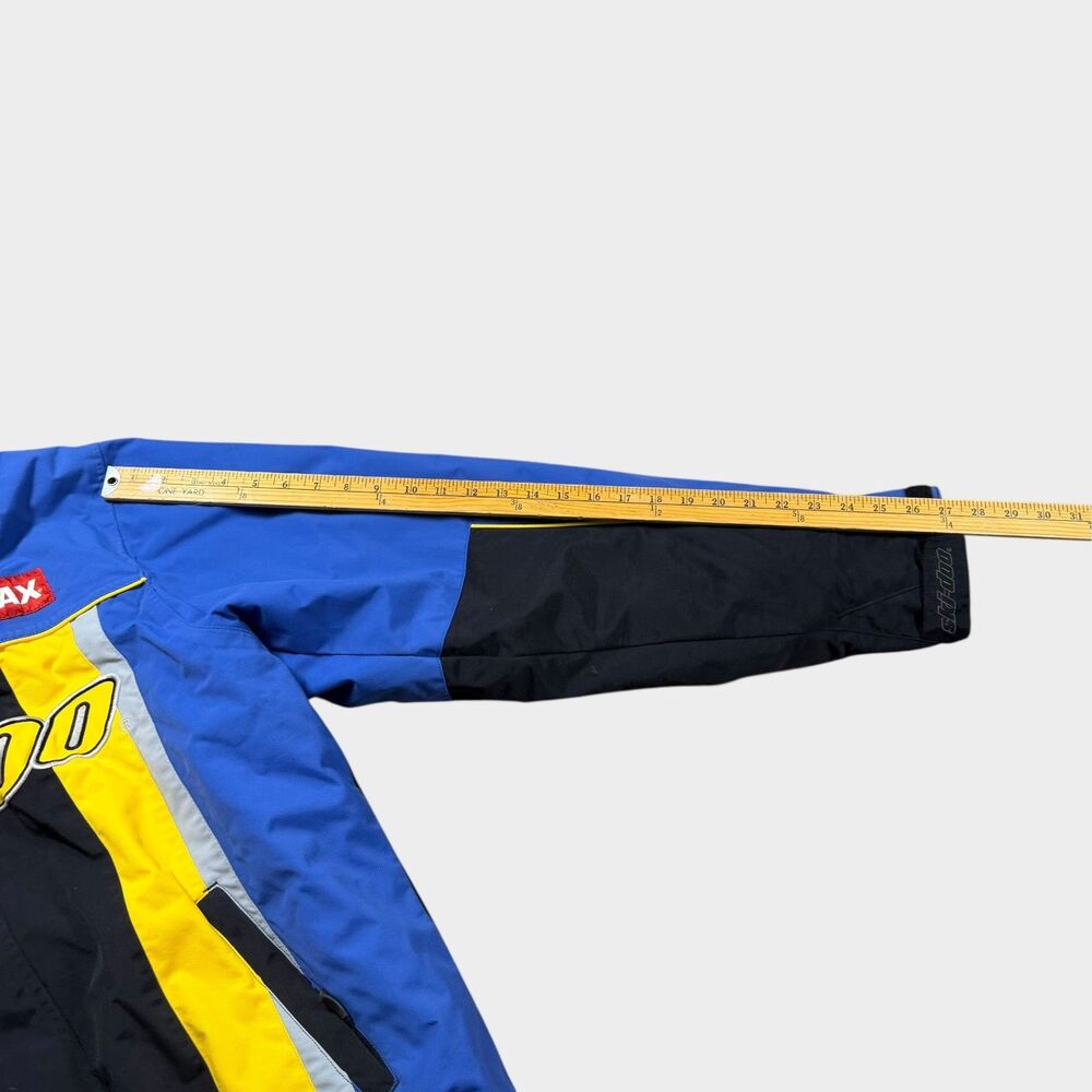 Vintage Ski-Doo Snowmobile Jacket Large Tall BRP Rotax Racing Blue Black Y2K L/T - Picture 12 of 13
